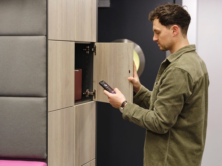 Man using Clix smart locker